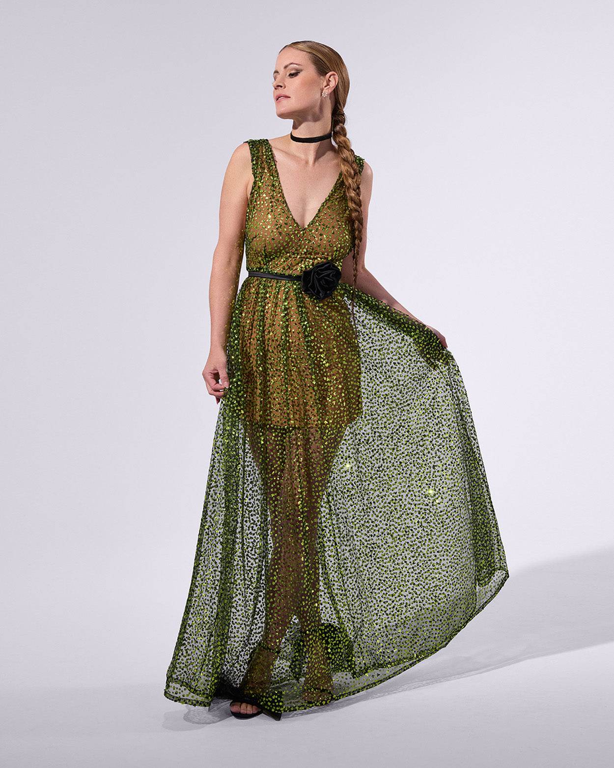 Emerald Rose Gown - Emerald Green / 38 Emerald Rose Gown - Emerald Green / 38