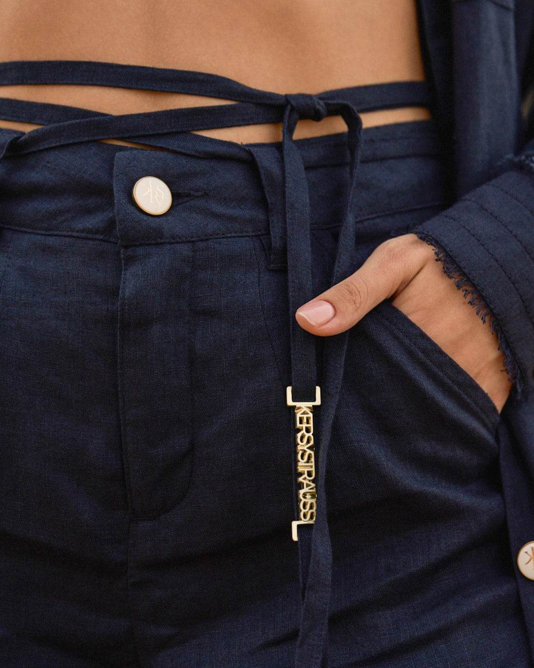 
                    
                      KOUFONISIA Linen Shorts - KERSY STRAUSS
                    
                  