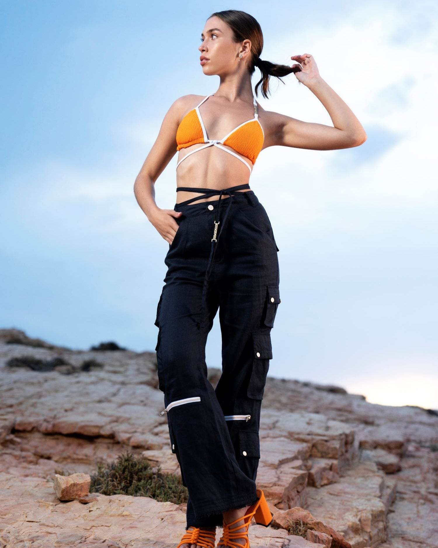 KOUFONISIA Linen Cargo Pants - KERSY STRAUSS