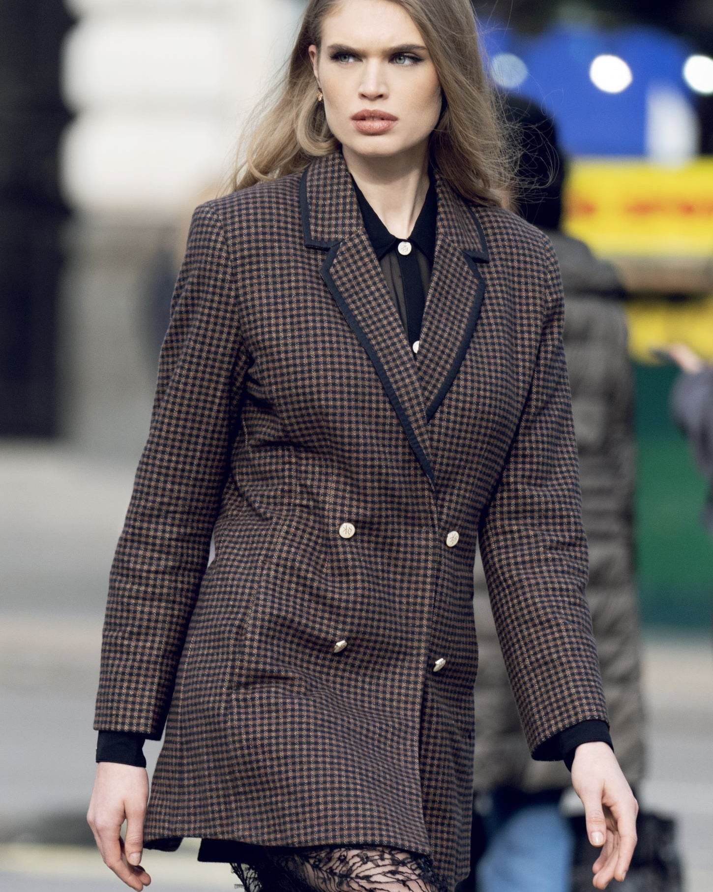 Checked Blazer - KERSY STRAUSS