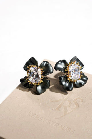 Black Anemone Earrings