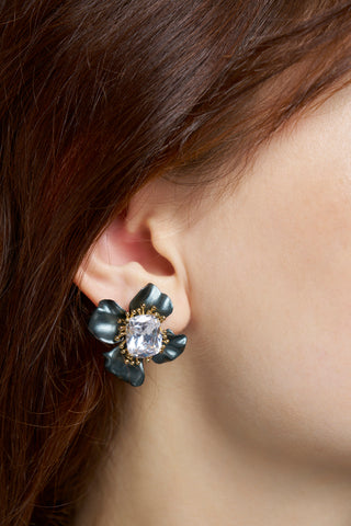 Black Anemone Earrings