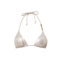 Metallic Triangle Bikini Top