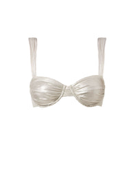 Balconette Metallic Bikini Top