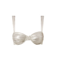 Balconette Metallic Bikini Top