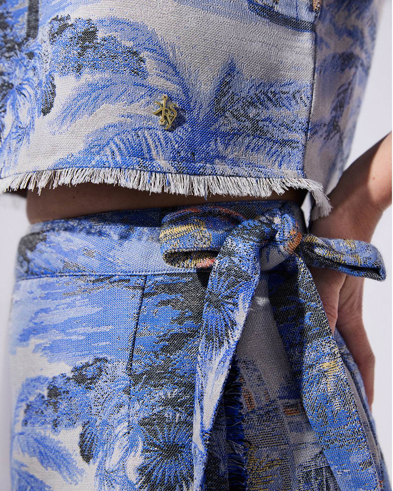 
                    
                      La Baja Jacquard Wrap Skirt - KERSY STRAUSS
                    
                  