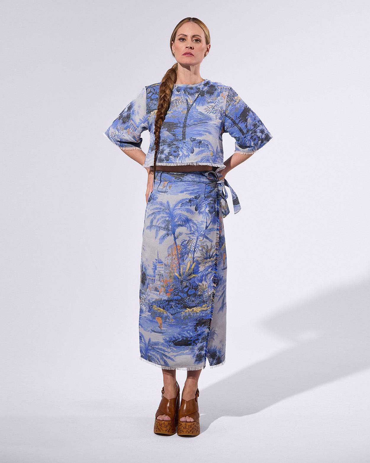 
                    
                      La Baja Jacquard Wrap Skirt - KERSY STRAUSS
                    
                  