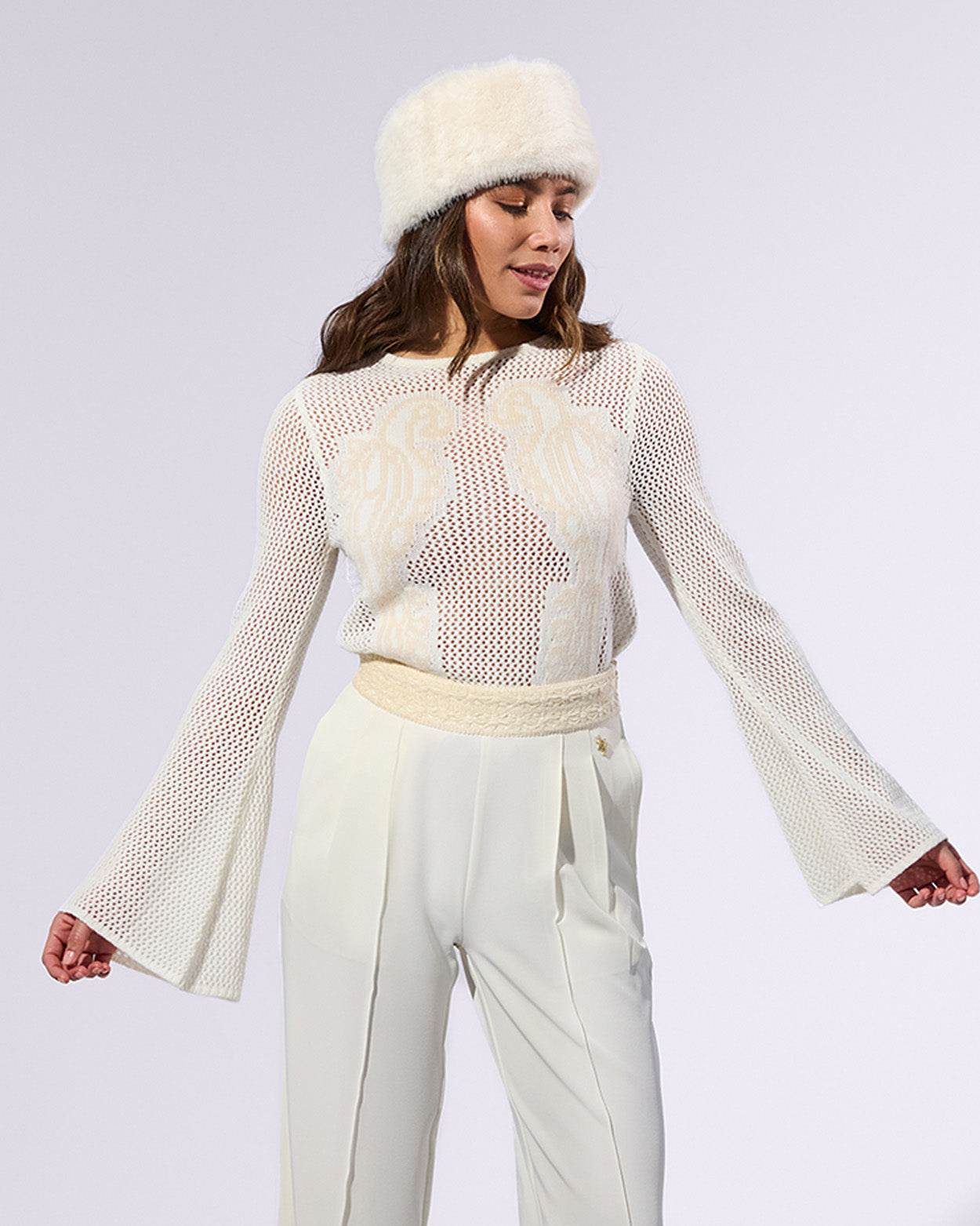 
                    
                      Knit Flare Parrot Sweater - KERSY STRAUSS
                    
                  