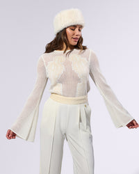 Knit Flare Parrot Sweater