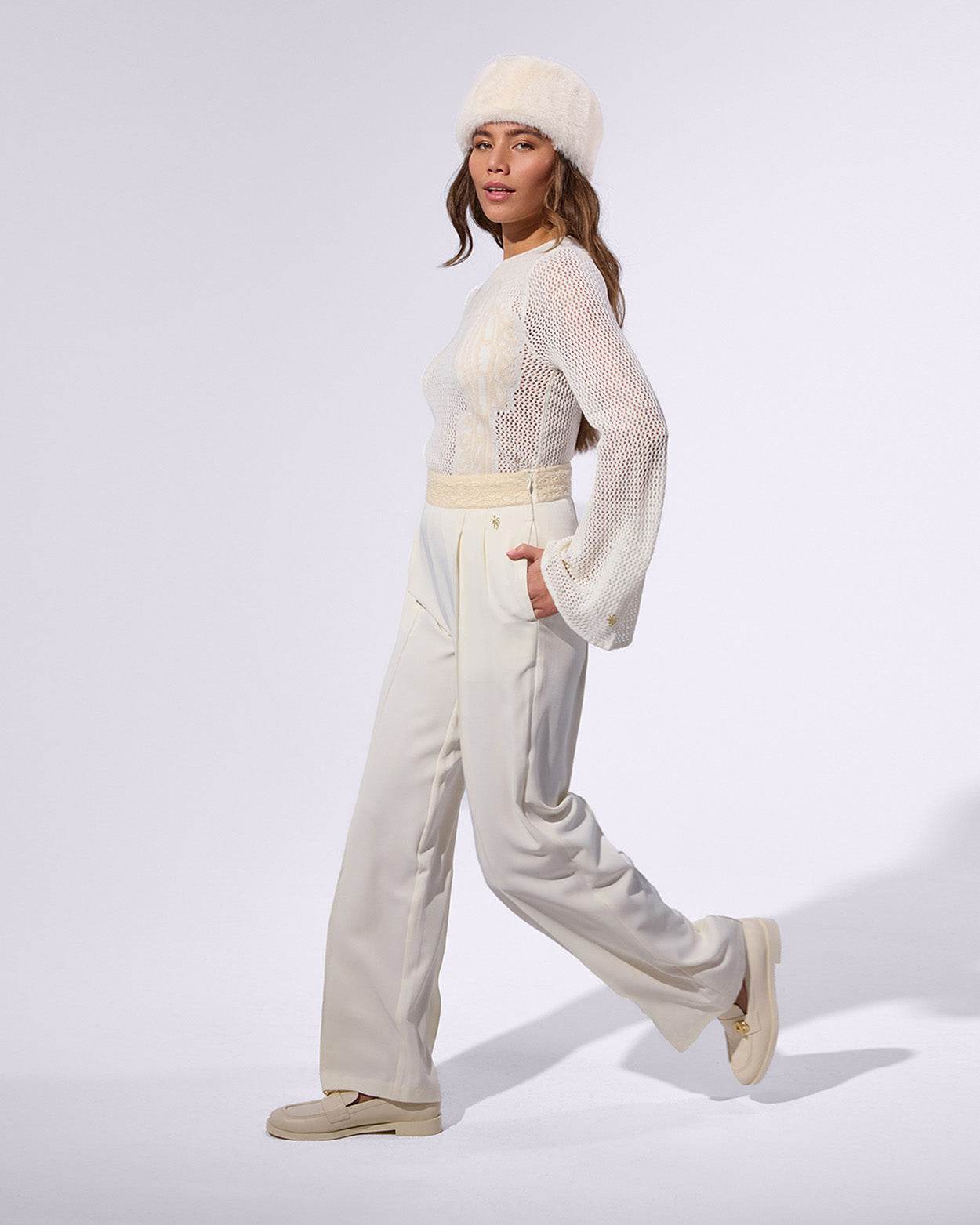 
                    
                      Cady Wide Leg Trousers - KERSY STRAUSS
                    
                  