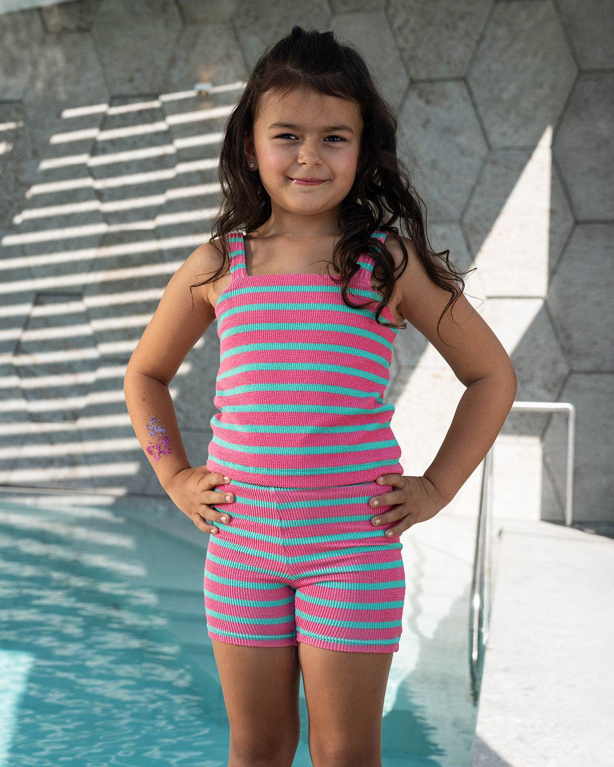 
                    
                      Kids Striped Biker Shorts - KERSY STRAUSS
                    
                  