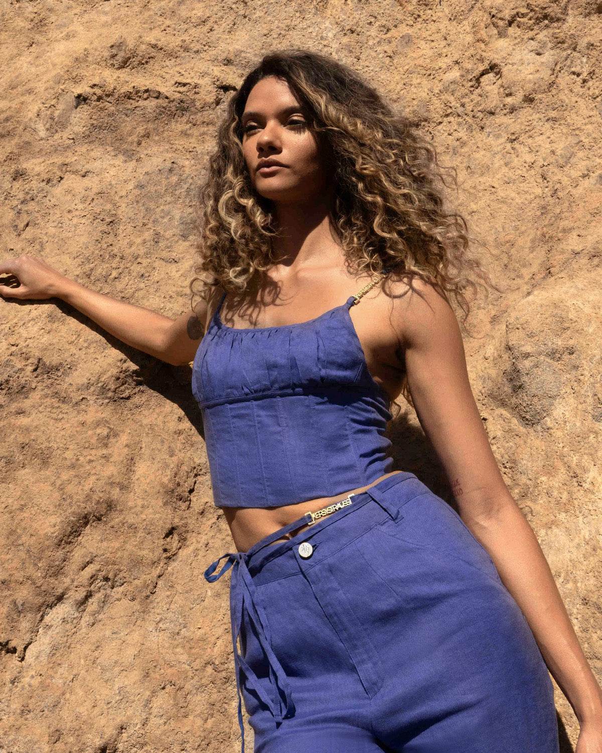 Linen Corset Top - KERSY STRAUSS